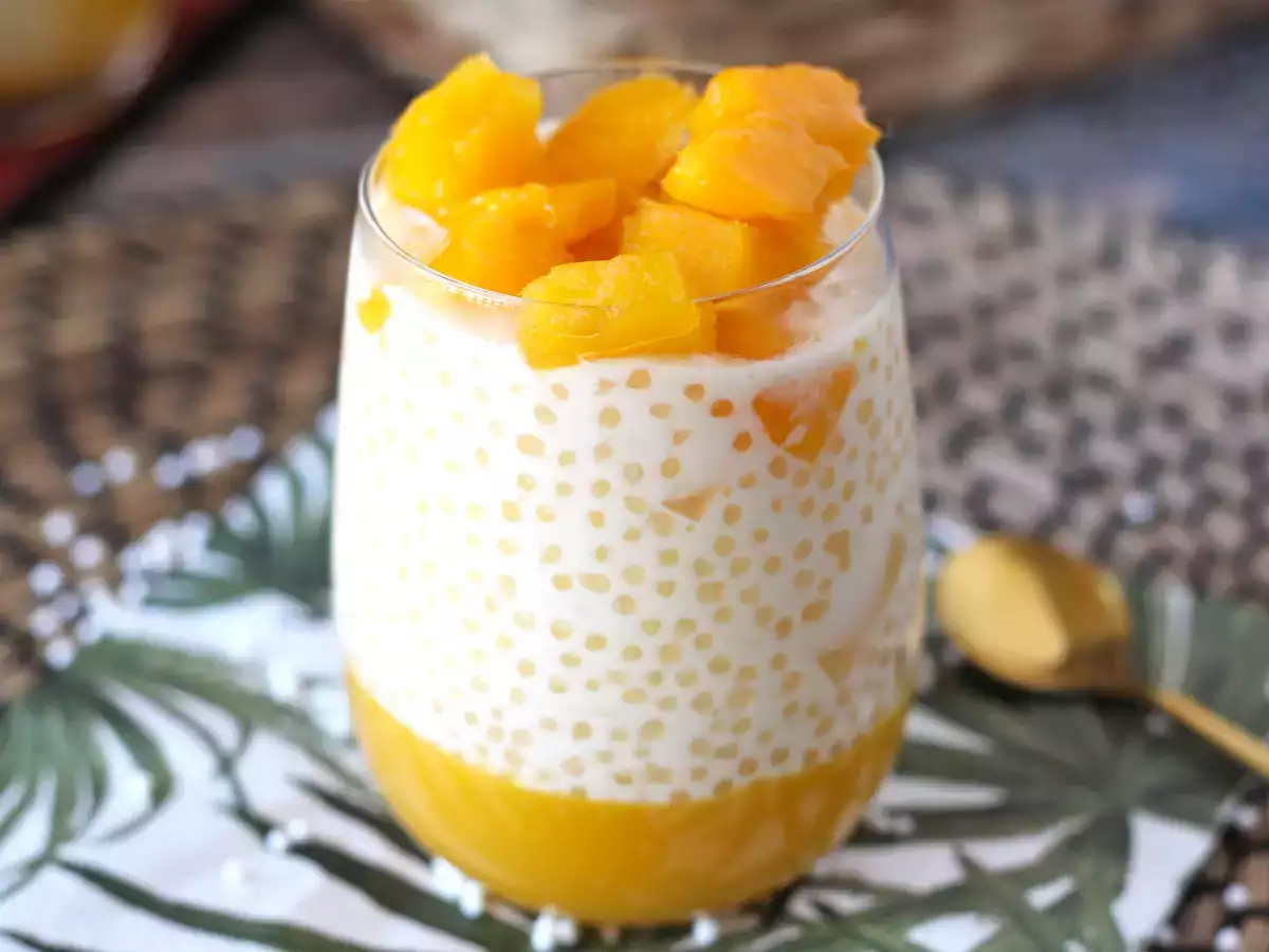 Mango sago, azjatycki deser z tapioką i mango, który podbija swoją prostotą. - zdjęcie 6