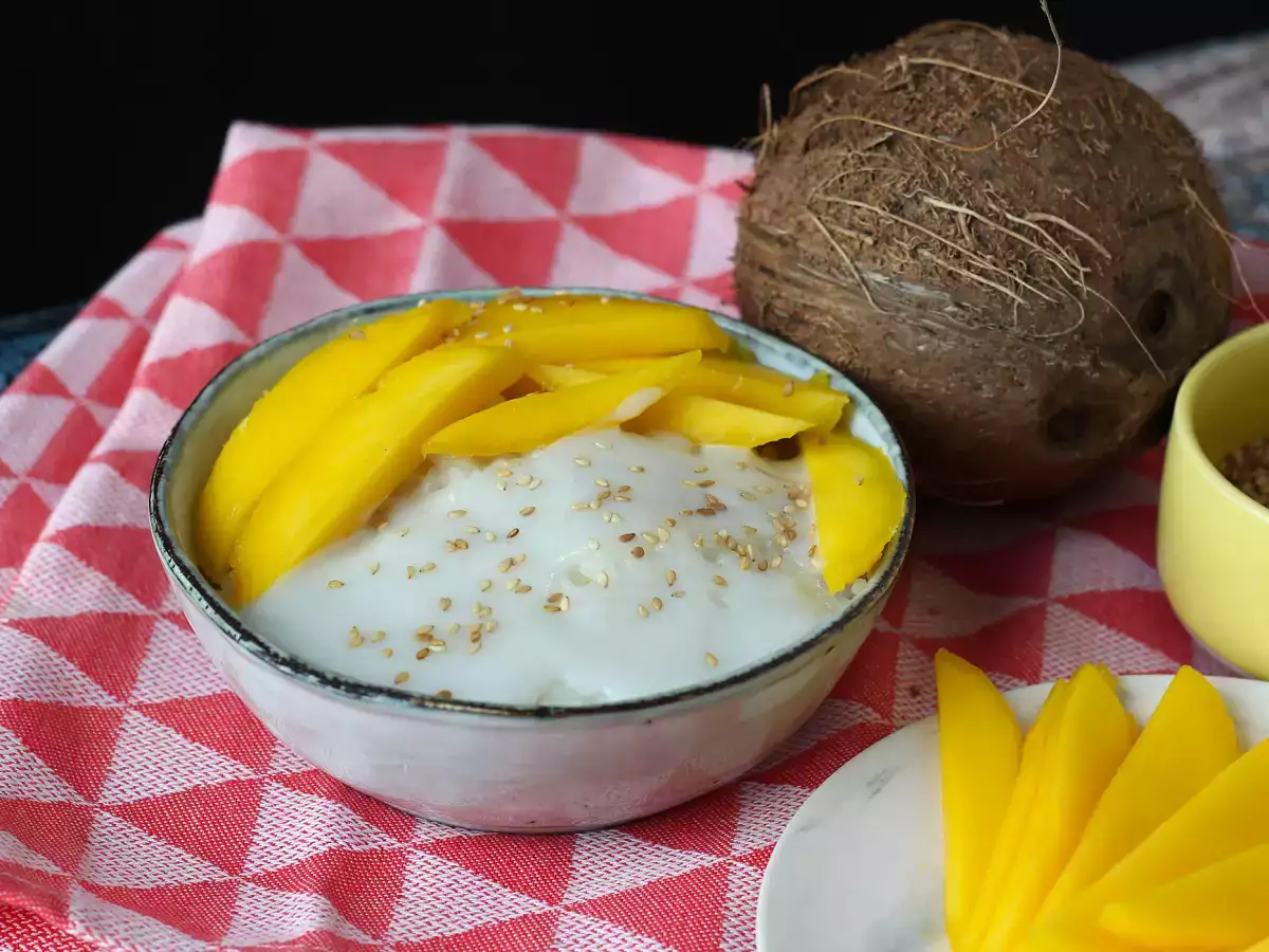 Mango sticky rice – rozgrzewający tajski deser z mango i kleistym ryżem - zdjęcie 2