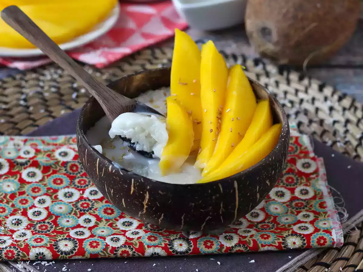 Mango sticky rice, super pocieszający tajski deser