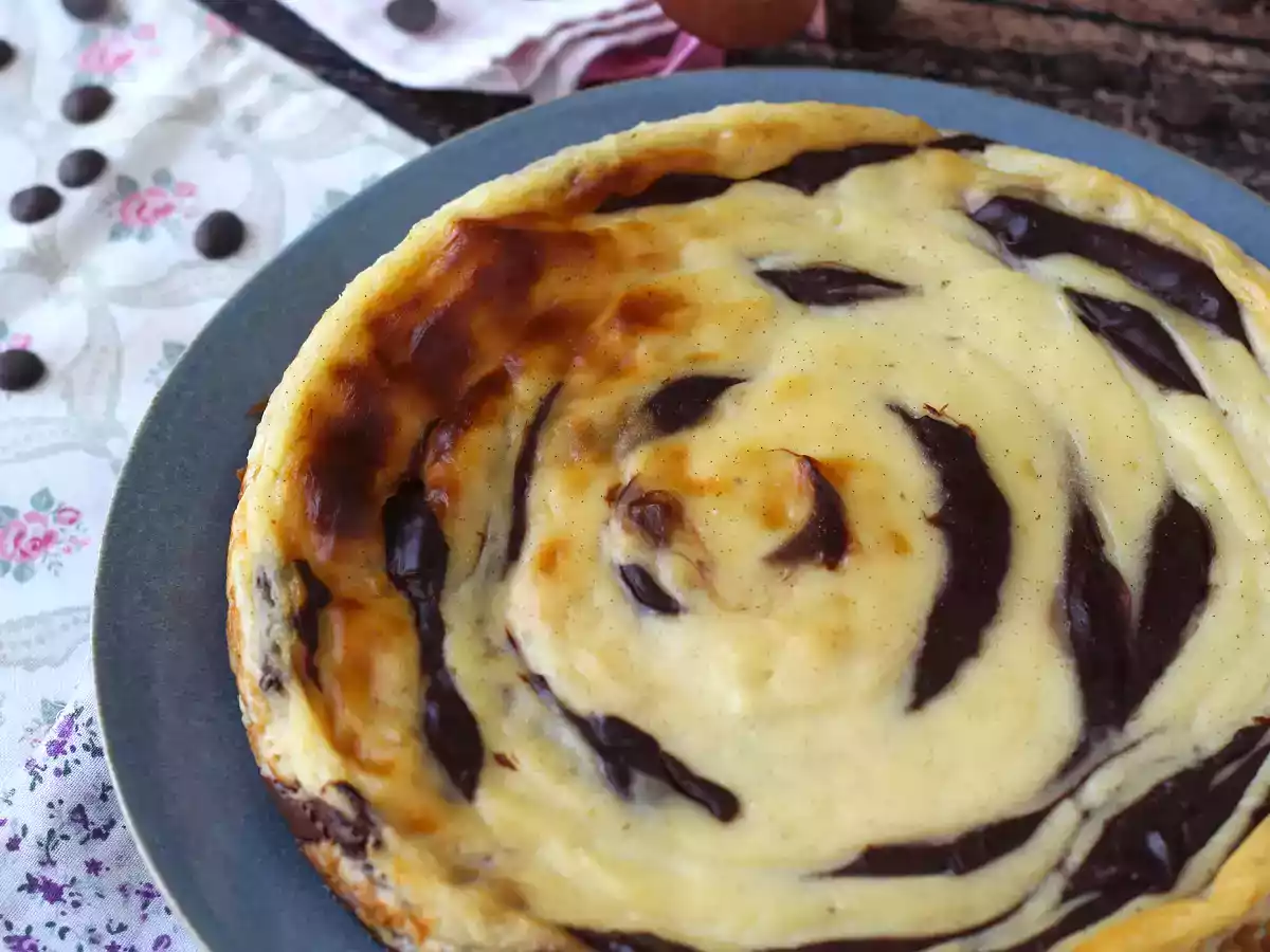 Marmurkowy flan bez ciasta, bardzo łatwy do zrobienia i gwarantujący efekt wow. - zdjęcie 4