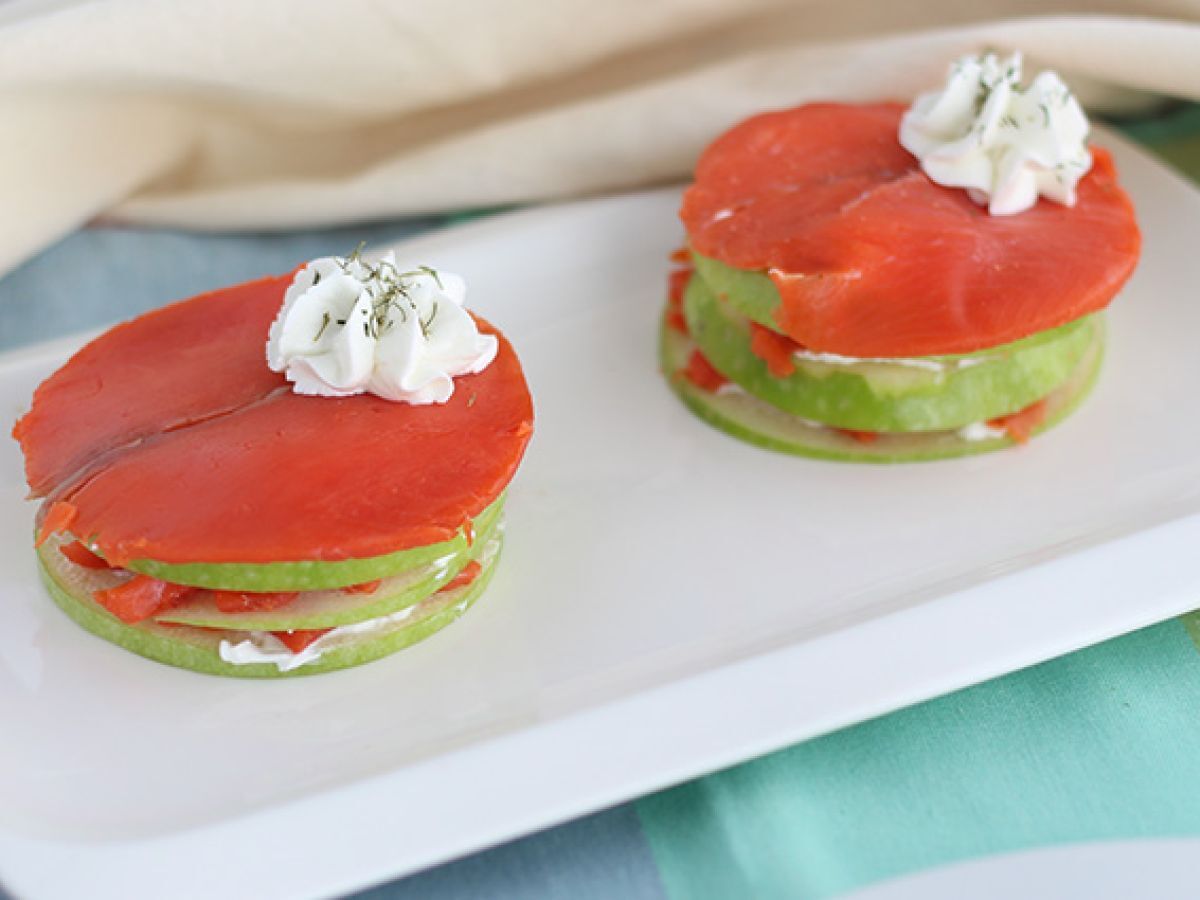 Mille feuille z łososiem i zielonym jabłkiem - zdjęcie 3