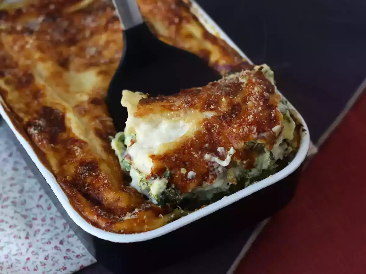 Niezwykle delikatna lasagne z ricottą i szpinakiem - zdjęcie 3