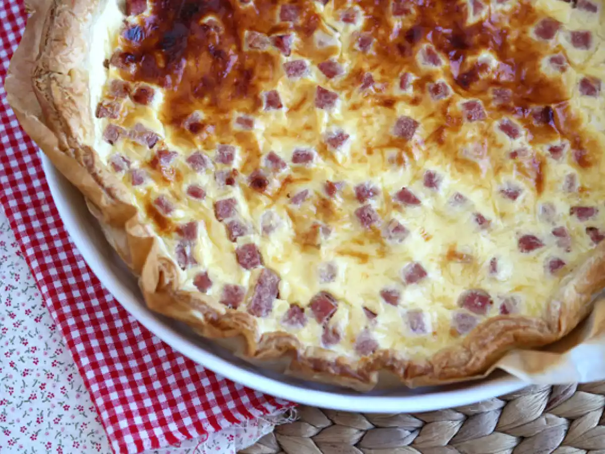 Niskotłuszczowa quiche z szynką, serem i jogurtem! - zdjęcie 2