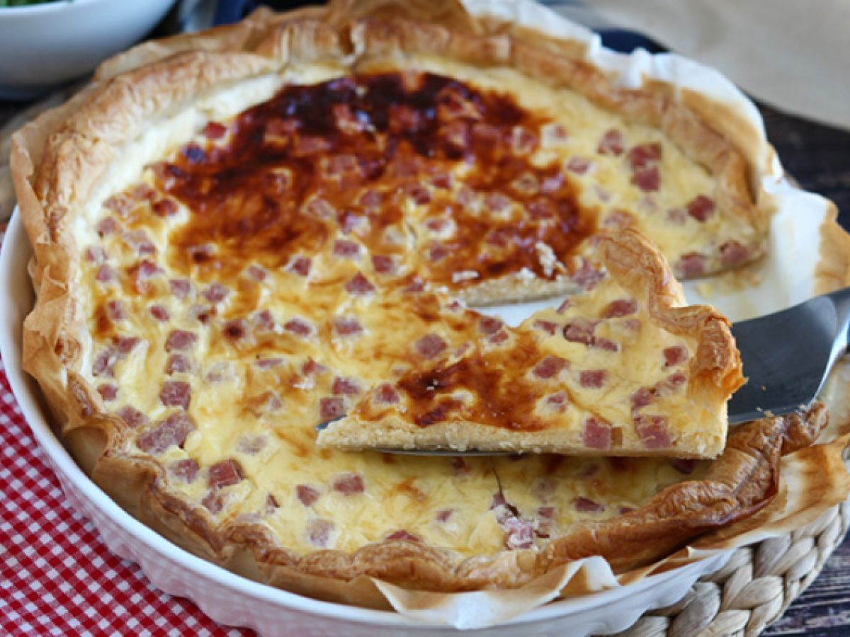 Niskotłuszczowa quiche z szynką, serem i jogurtem! - zdjęcie 3
