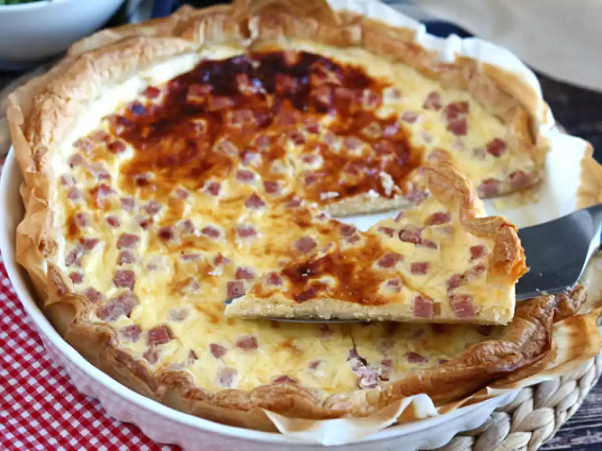 Niskotłuszczowa quiche z szynką, serem i jogurtem! - zdjęcie 3