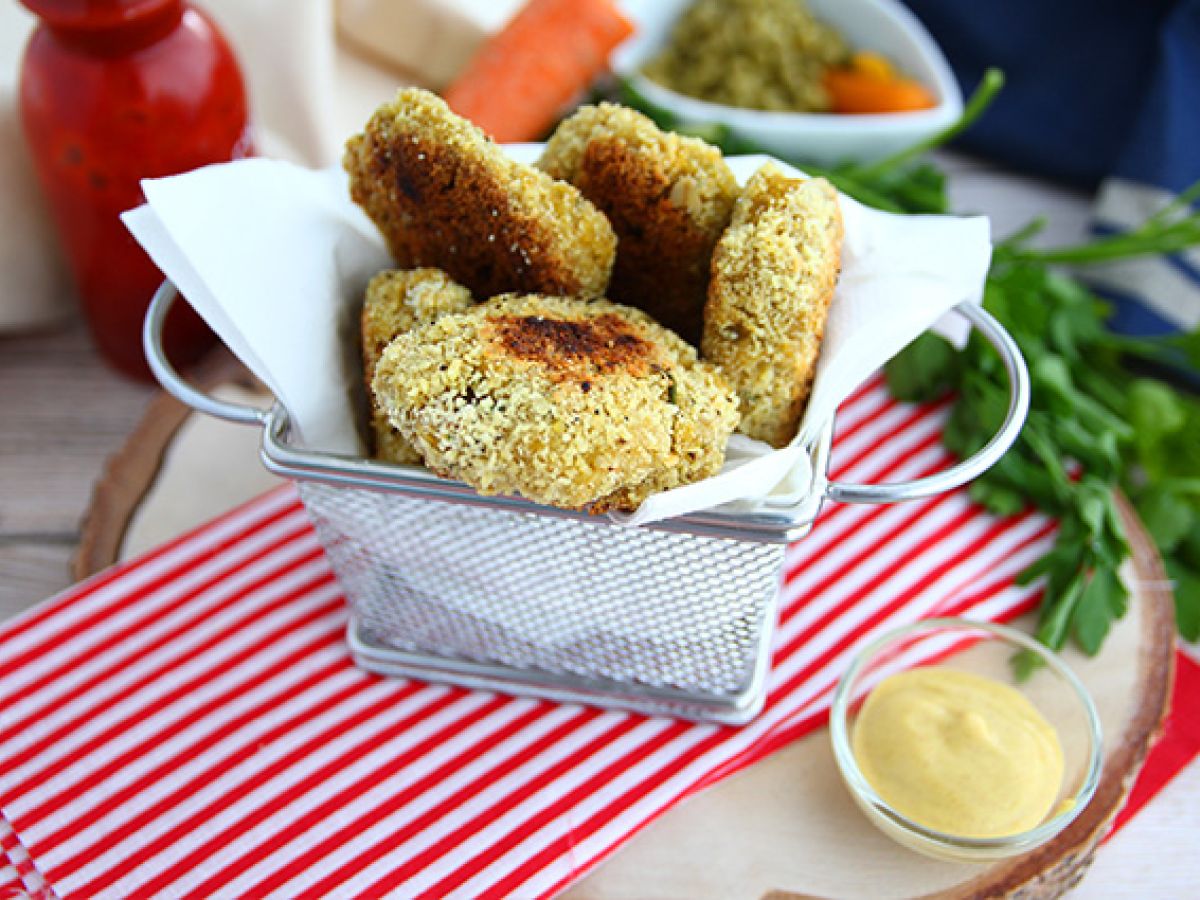 Nuggetsy z kurczaka i groszkiem marchewkowym - zdjęcie 4