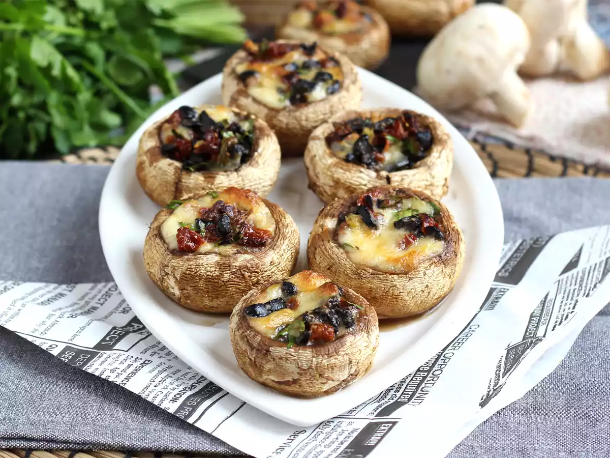 Pieczarki faszerowane i pieczone (świetny pomysł na aperitif) - zdjęcie 2