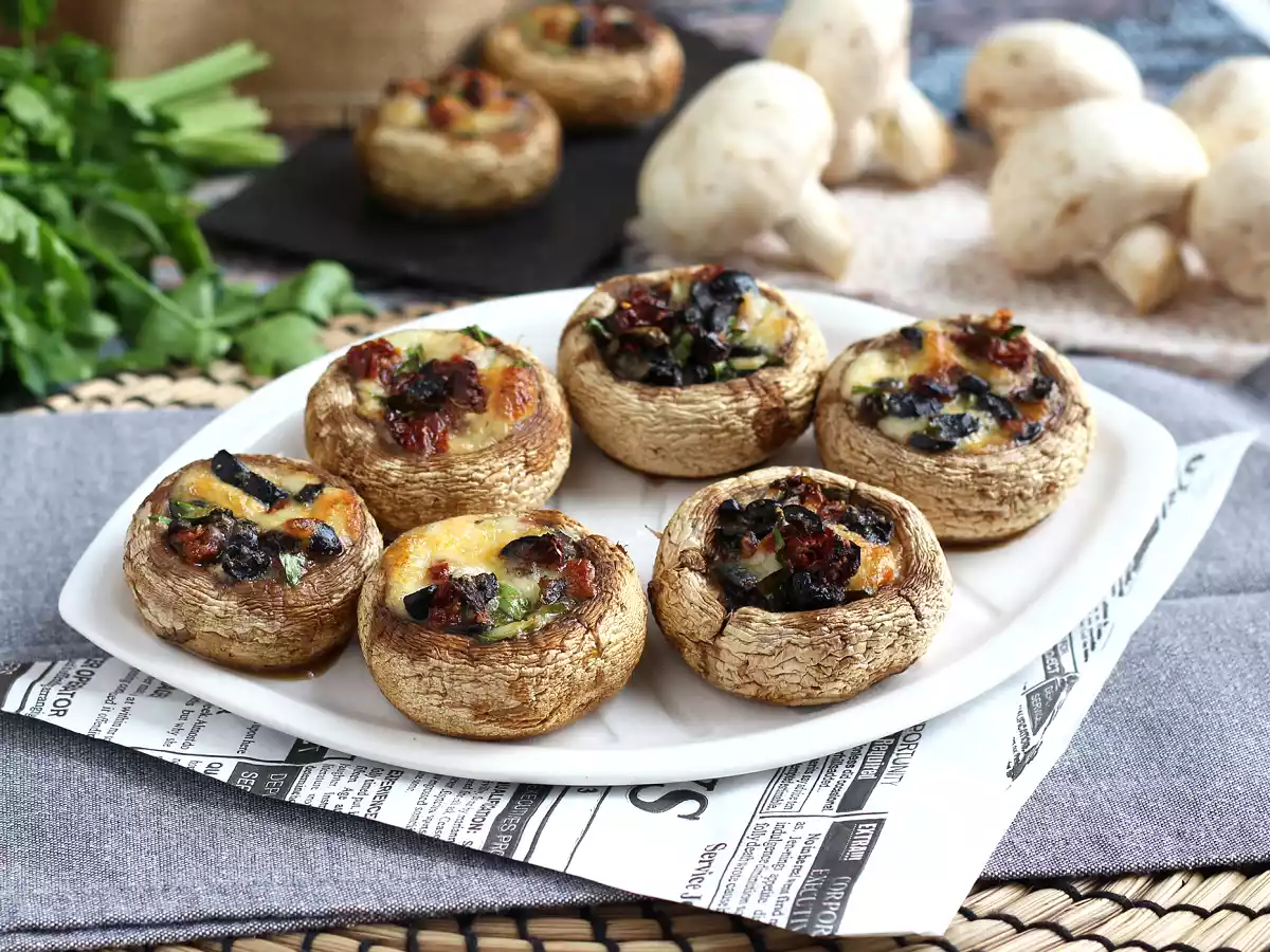 Pieczarki faszerowane i pieczone (świetny pomysł na aperitif) - zdjęcie 3