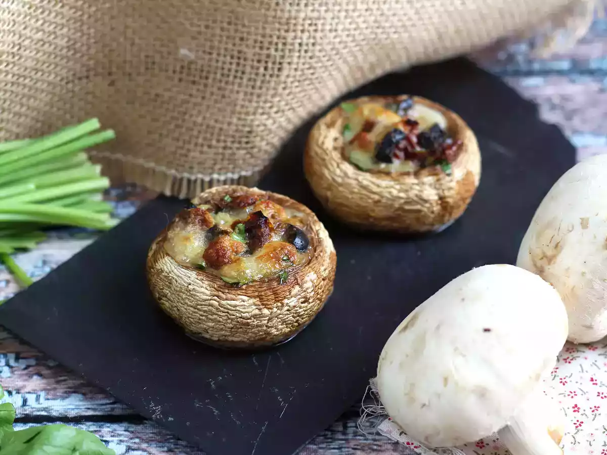 Pieczarki faszerowane i pieczone (świetny pomysł na aperitif) - zdjęcie 4