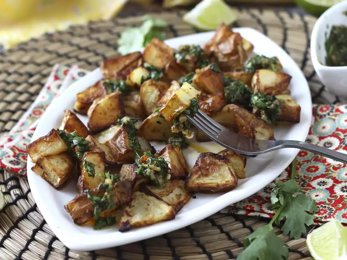 Pieczone ziemniaki z chimichurri