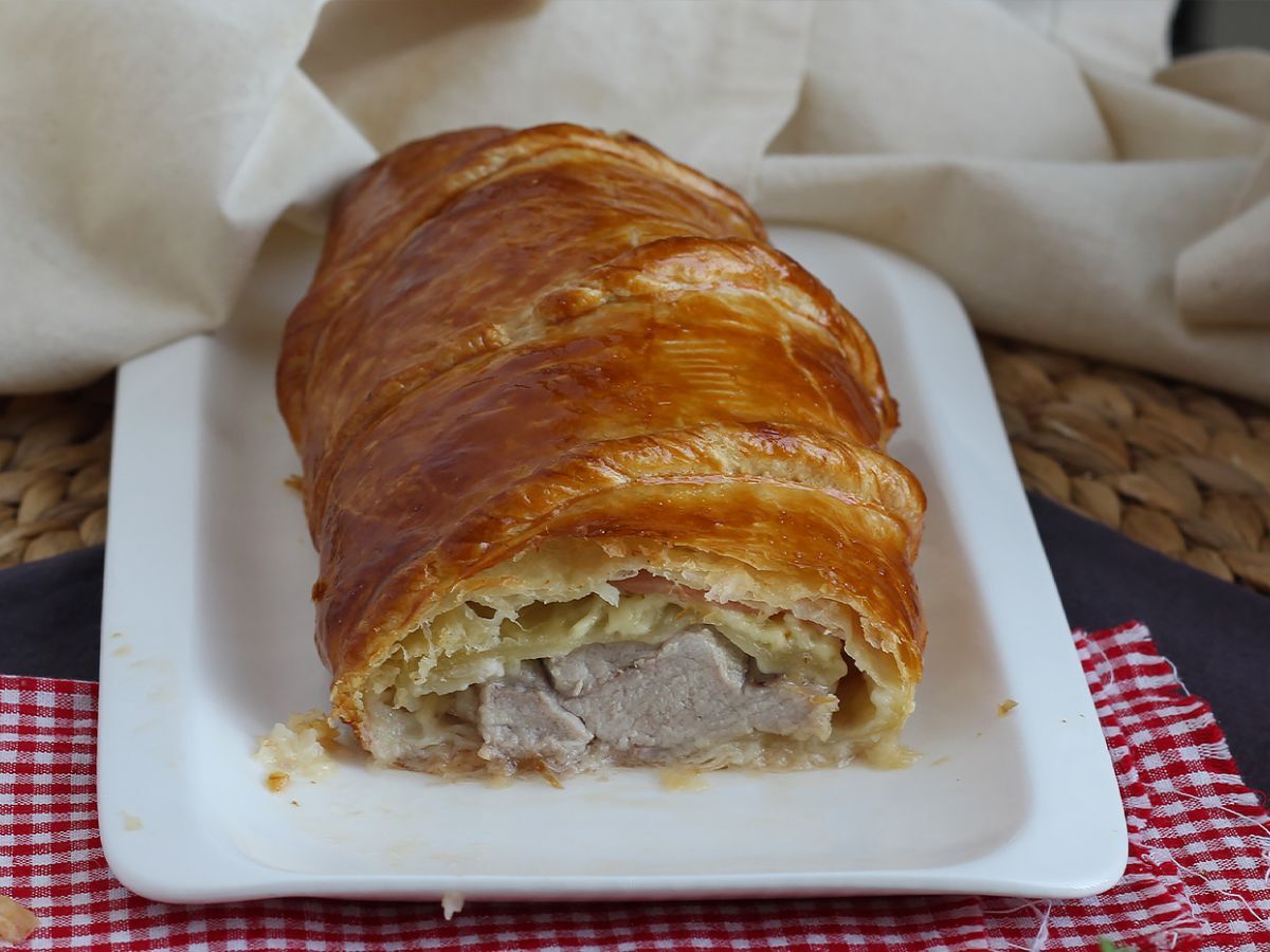 Polędwiczki wieprzowe w cieście francuskim, krok po kroku - zdjęcie 4