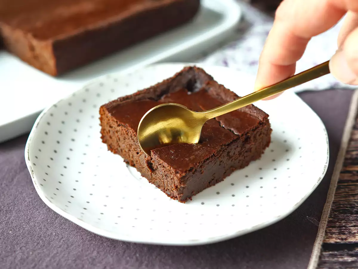 Proteinowe brownie czekoladowe z czerwoną fasolą - zdjęcie 5