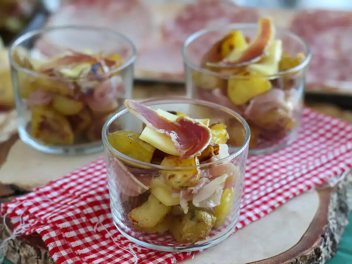 Przekąska z raclette w szklankach (bez urządzenia) – idealna także na aperitif - zdjęcie 3