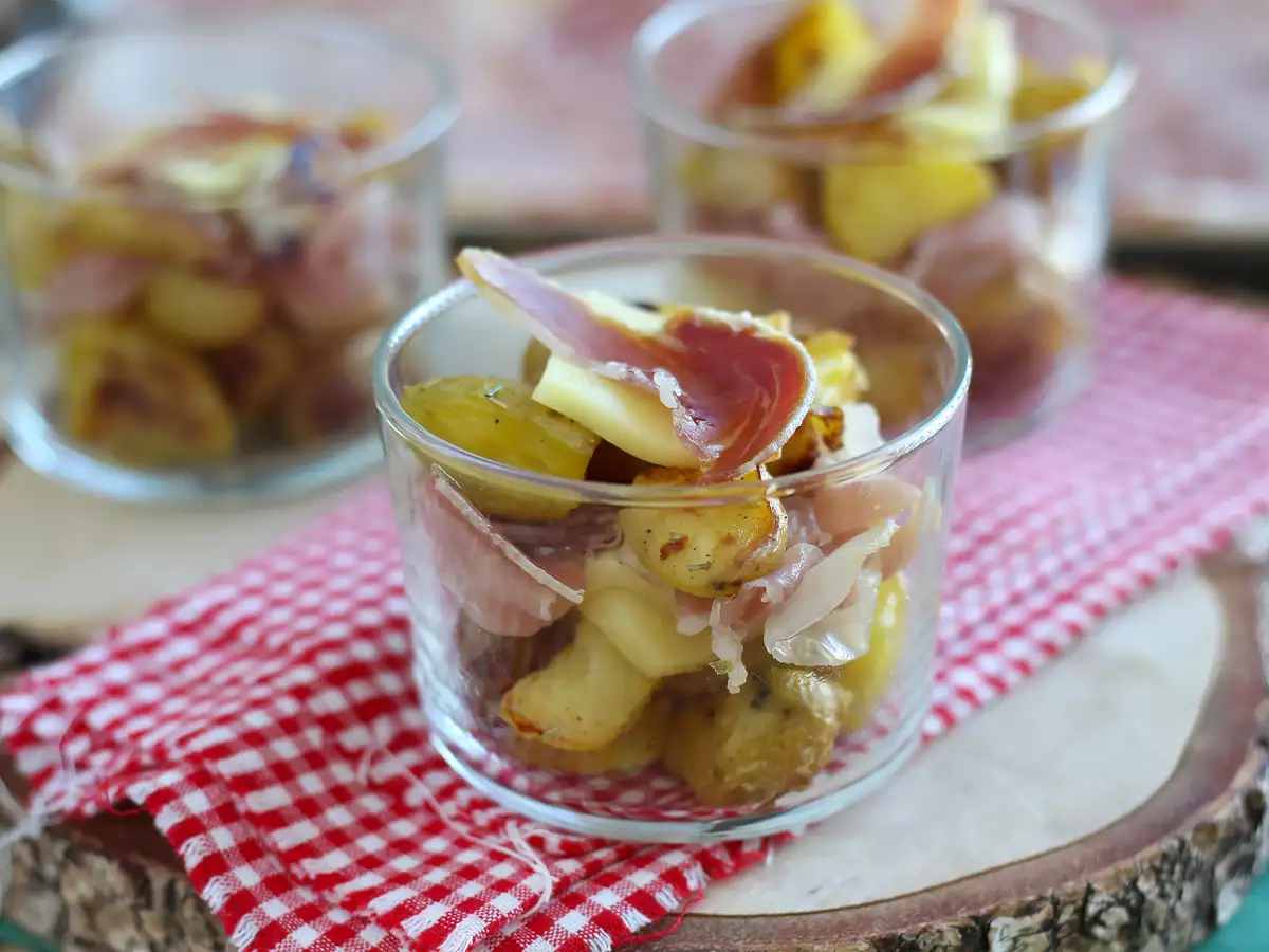 Przekąska z raclette w szklankach (bez urządzenia) – idealna także na aperitif - zdjęcie 5
