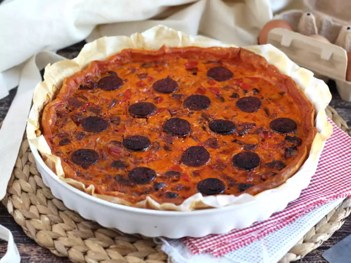 Quiche z papryką i chorizo - zdjęcie 3