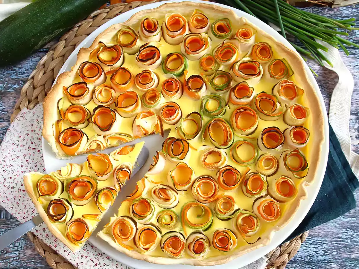Quiche z różową cukinią i marchewką - zdjęcie 6