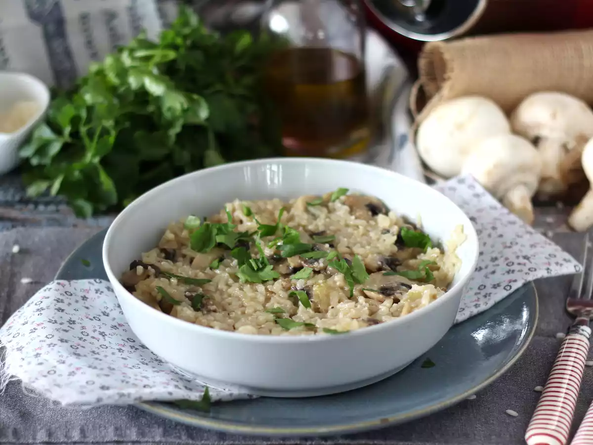 Risotto z grzybami w Cookeo