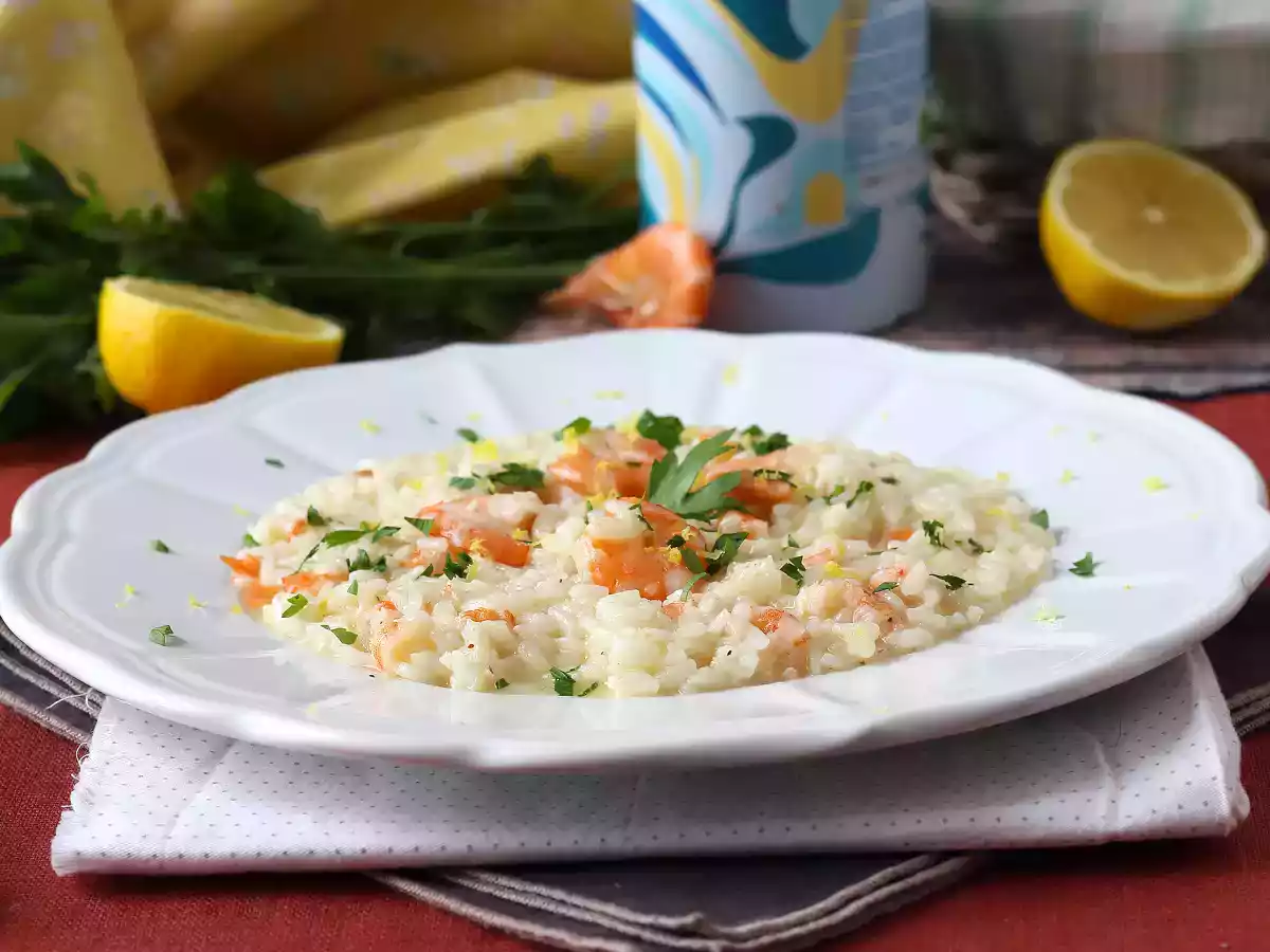 Risotto z krewetkami i cytryną, eleganckie i łatwe pierwsze danie - zdjęcie 5