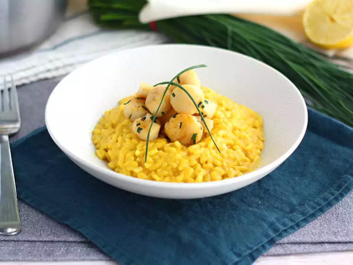 Risotto z przegrzebkami i szafranem - zdjęcie 2