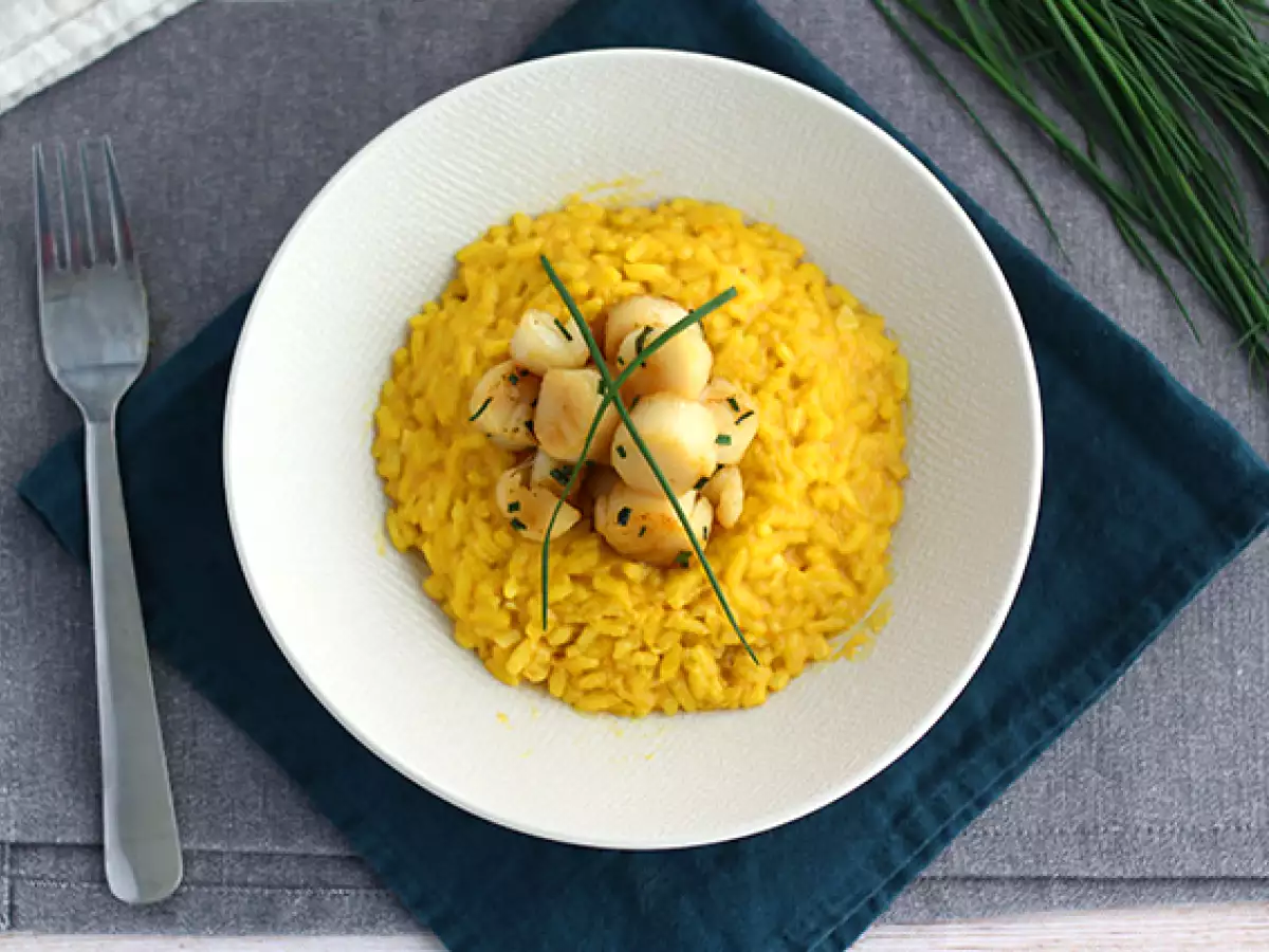 Risotto z przegrzebkami i szafranem - zdjęcie 3