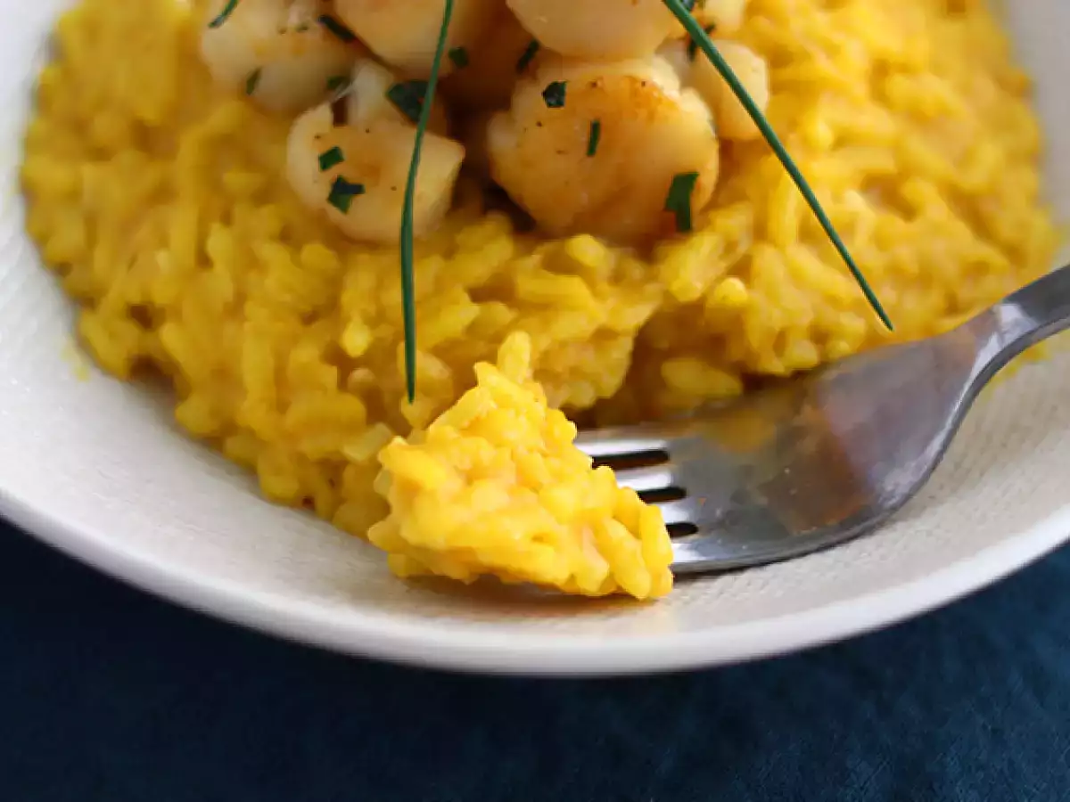 Risotto z przegrzebkami i szafranem - zdjęcie 4