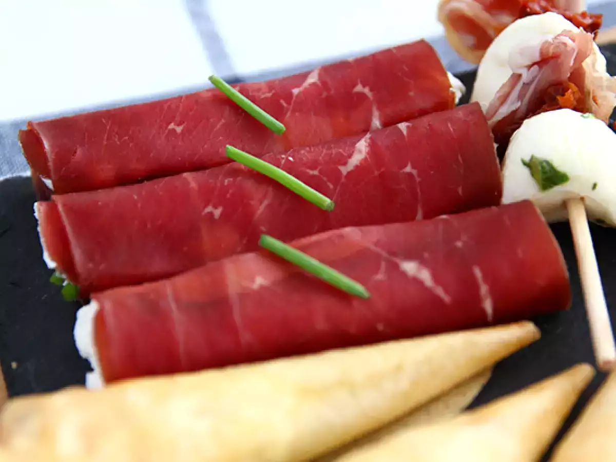 Roladki z Bündnerfleisch z serem Chavroux - zdjęcie 2
