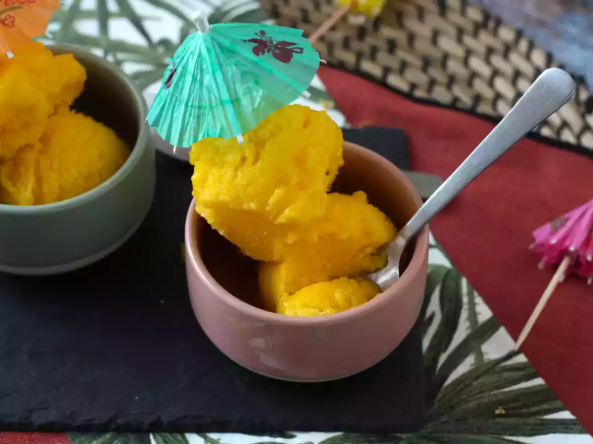 Sorbet z mango i limonki z zaledwie 3 składników, gotowy do spożycia w 5 minut! - zdjęcie 2