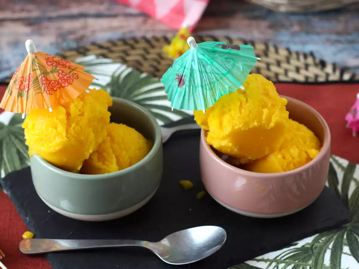 Sorbet z mango i limonki z zaledwie 3 składników, gotowy do spożycia w 5 minut! - zdjęcie 3
