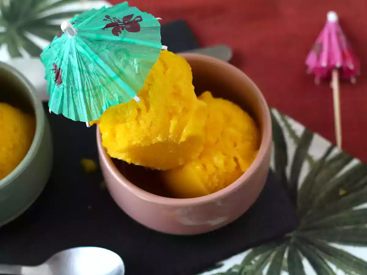 Sorbet z mango i limonki z zaledwie 3 składników, gotowy do spożycia w 5 minut! - zdjęcie 4