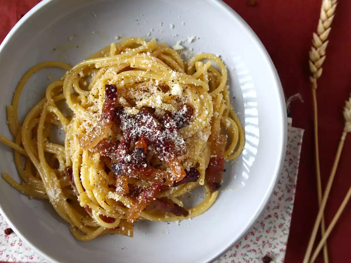 Spaghetti alla carbonara, prawdziwy włoski przepis na carbonarę! - zdjęcie 5