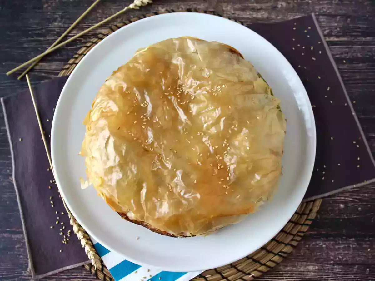 Spanakopita, superłatwy grecki placek ze szpinakiem i serem feta - zdjęcie 4