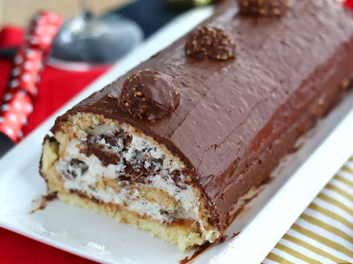 Świąteczna kłoda z Ferrero Rocher - zdjęcie 3