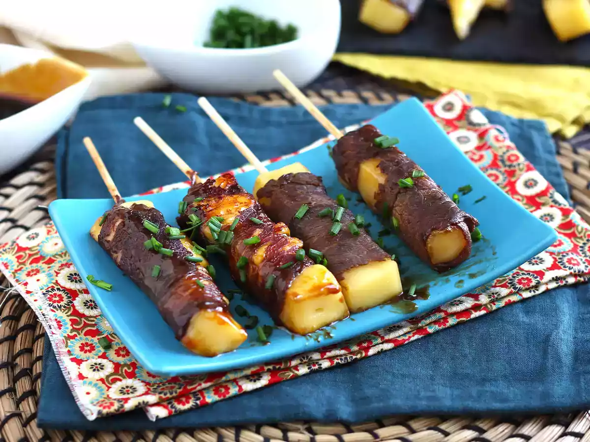 Szaszłyki wołowe Yakitori z serem - zdjęcie 2