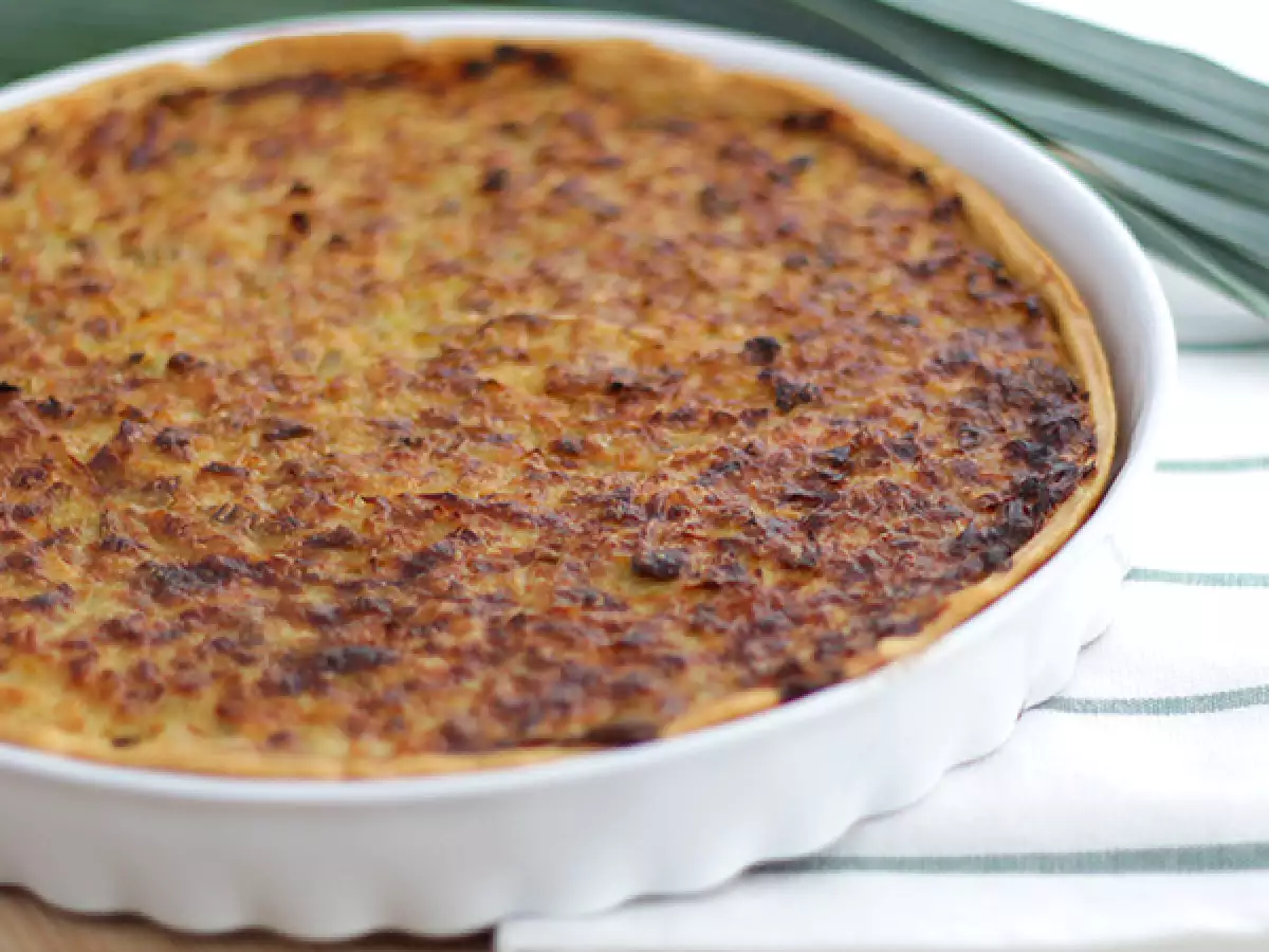 Tarta porowa (6 prostych kroków i wideo)