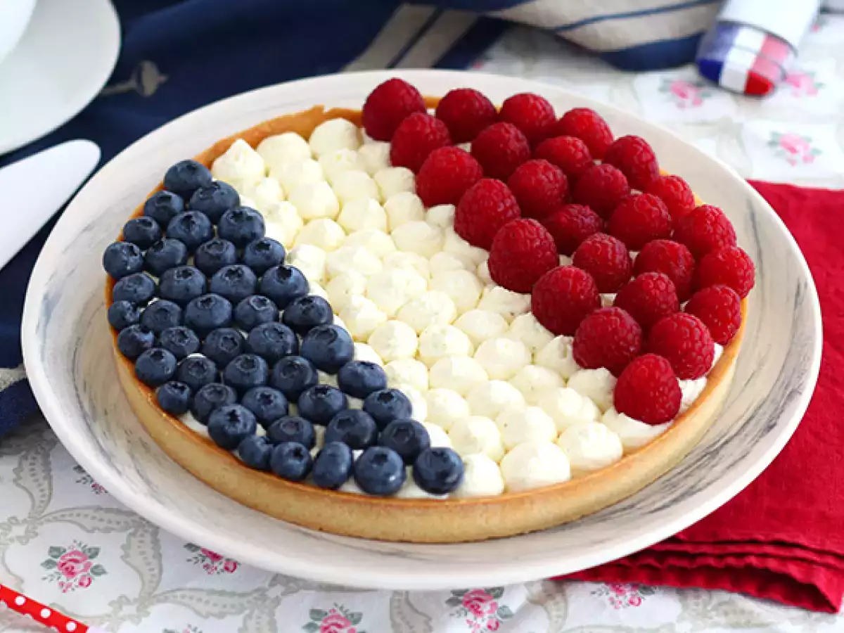 Tarta w barwach Francji – niebiesko-biało-czerwona - zdjęcie 2