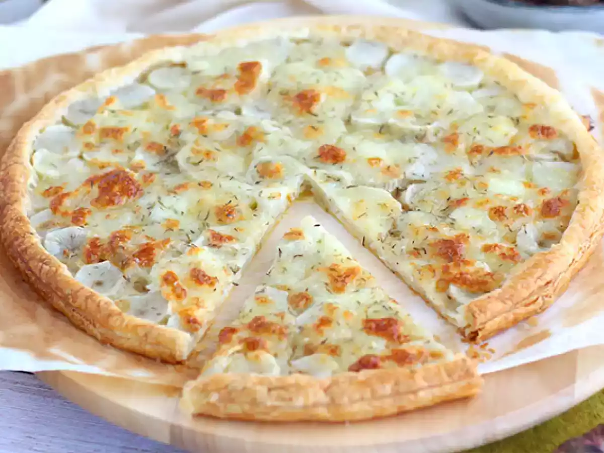 Tarta z ciasta francuskiego z topinamburem