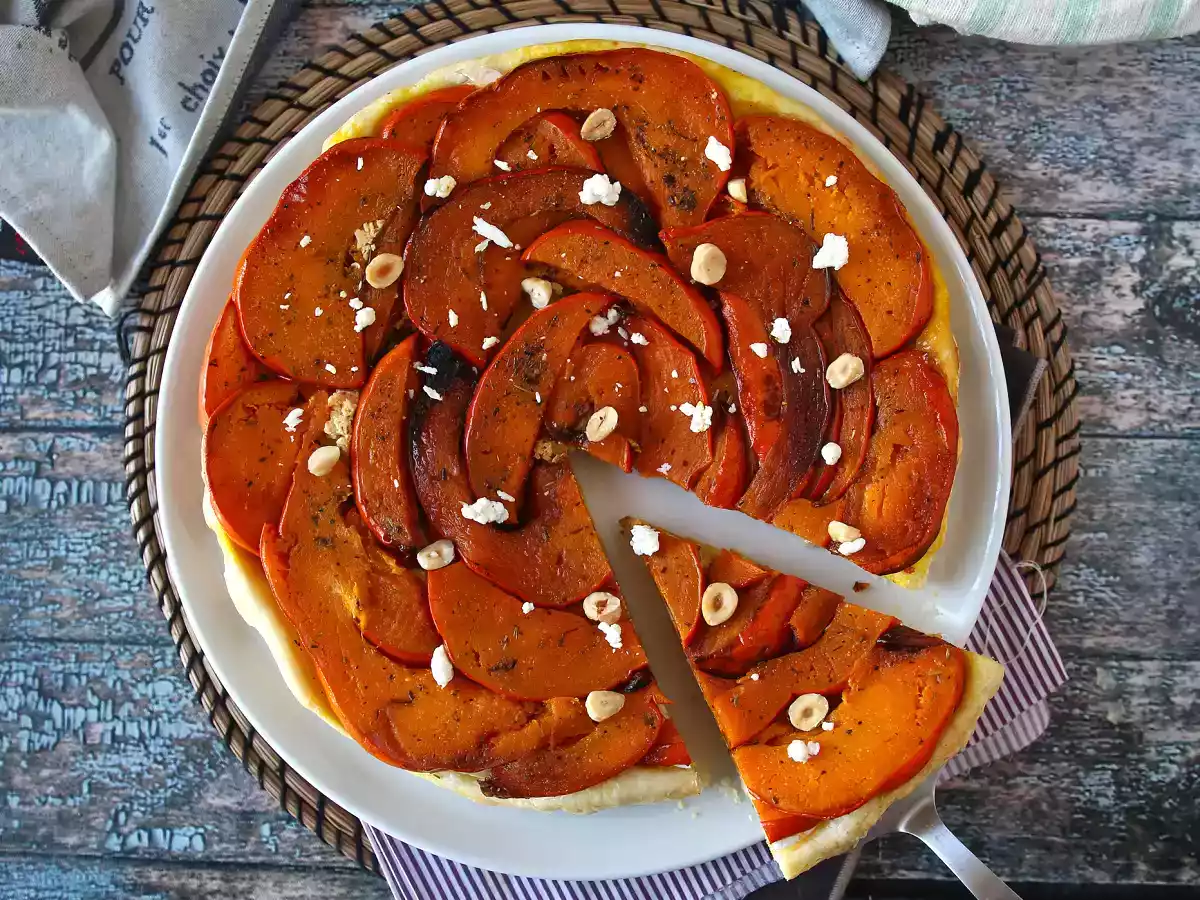 Tatin z dyni z kozim serem i miodem - zdjęcie 6