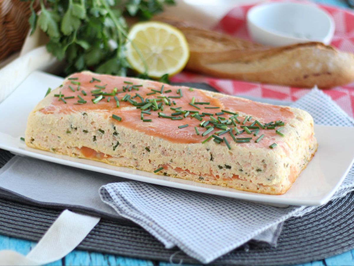 Terrina z świeżego i wędzonego łososia