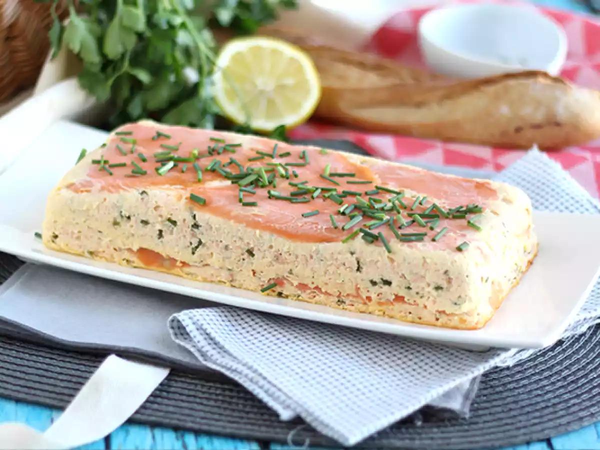 Terrina z świeżego i wędzonego łososia