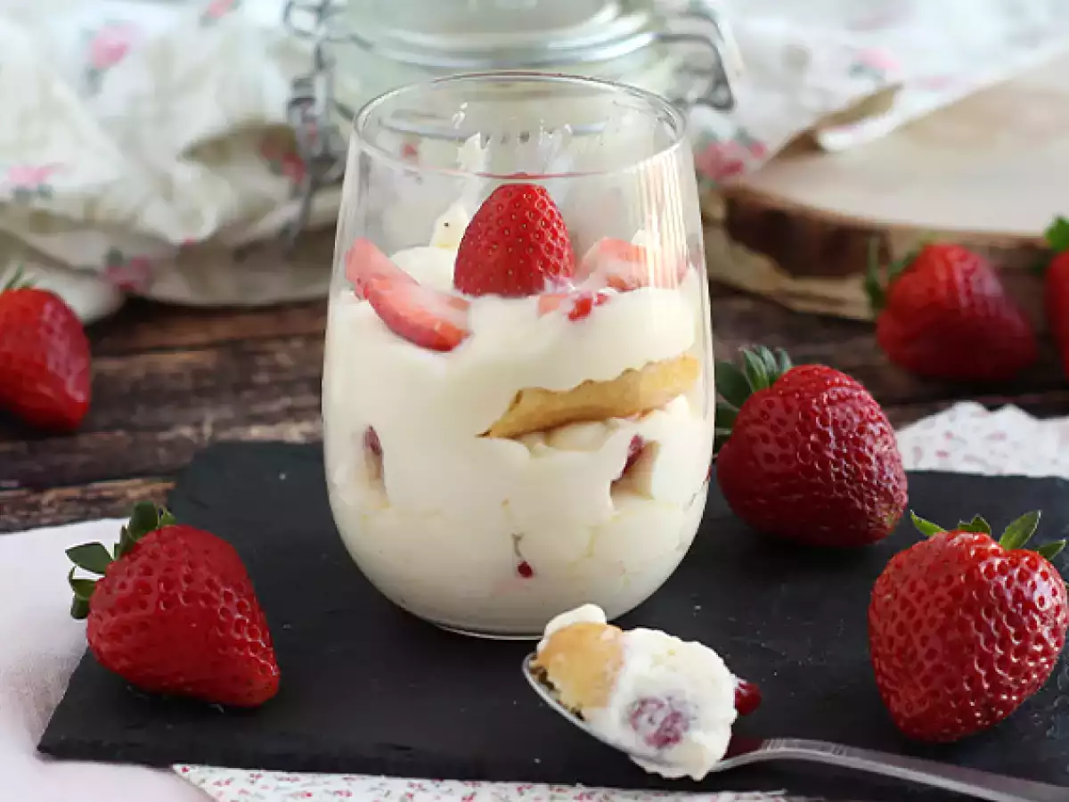 Tiramisu truskawkowe w pucharkach – mocno schłodzone - zdjęcie 2