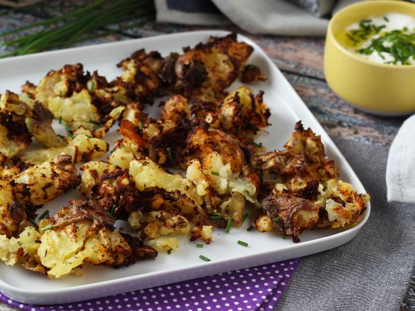 Przepis Tłuczone ziemniaki z air fryer, ultra chrupiąca przystawka!