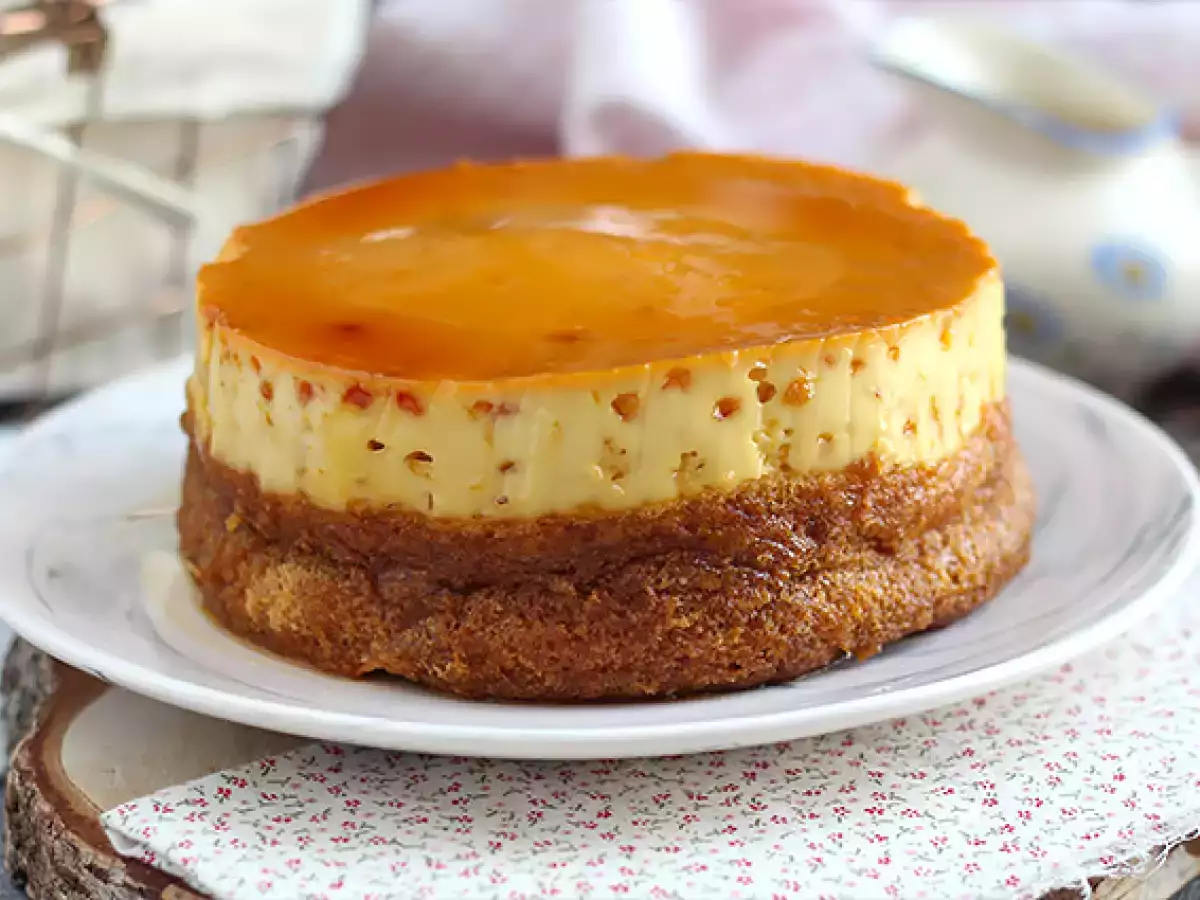 Waniliowy flan z ciastem - zdjęcie 4