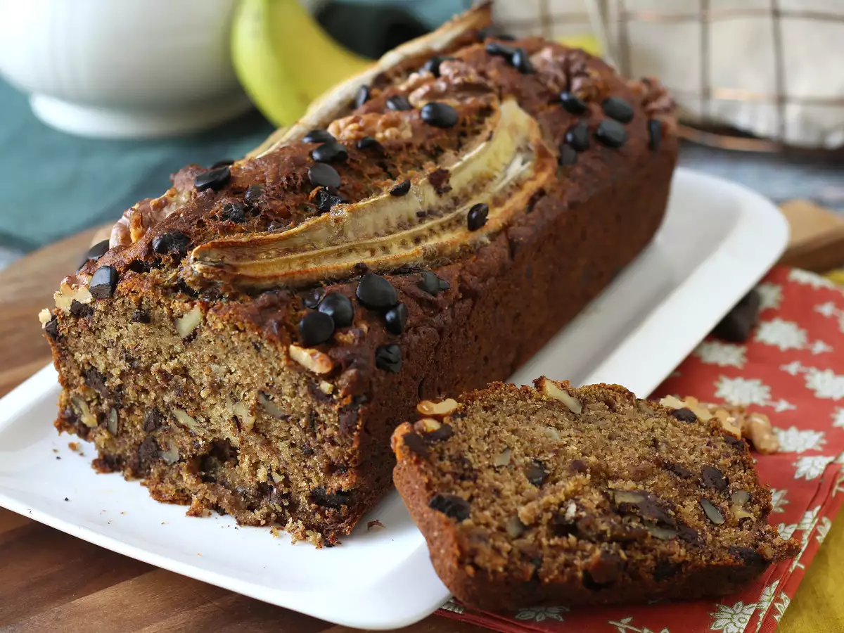 Wegański chlebek bananowy z miso, orzechami i czekoladą – wyjątkowo pyszny! - zdjęcie 6