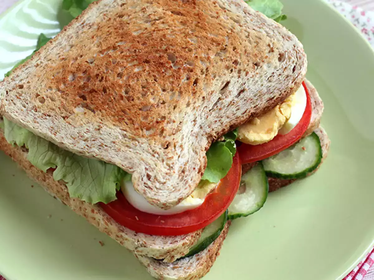 Wegetariański club sandwich