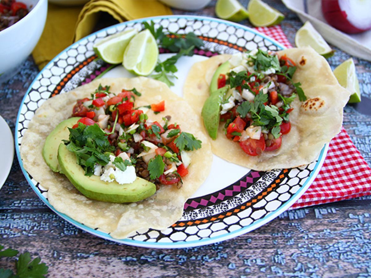 Wegetariańskie tacos z soczewicą