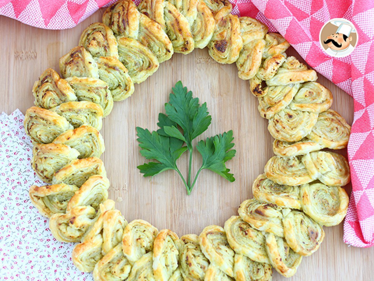 Wieniec z ciasta francuskiego z pesto na aperitif - zdjęcie 2