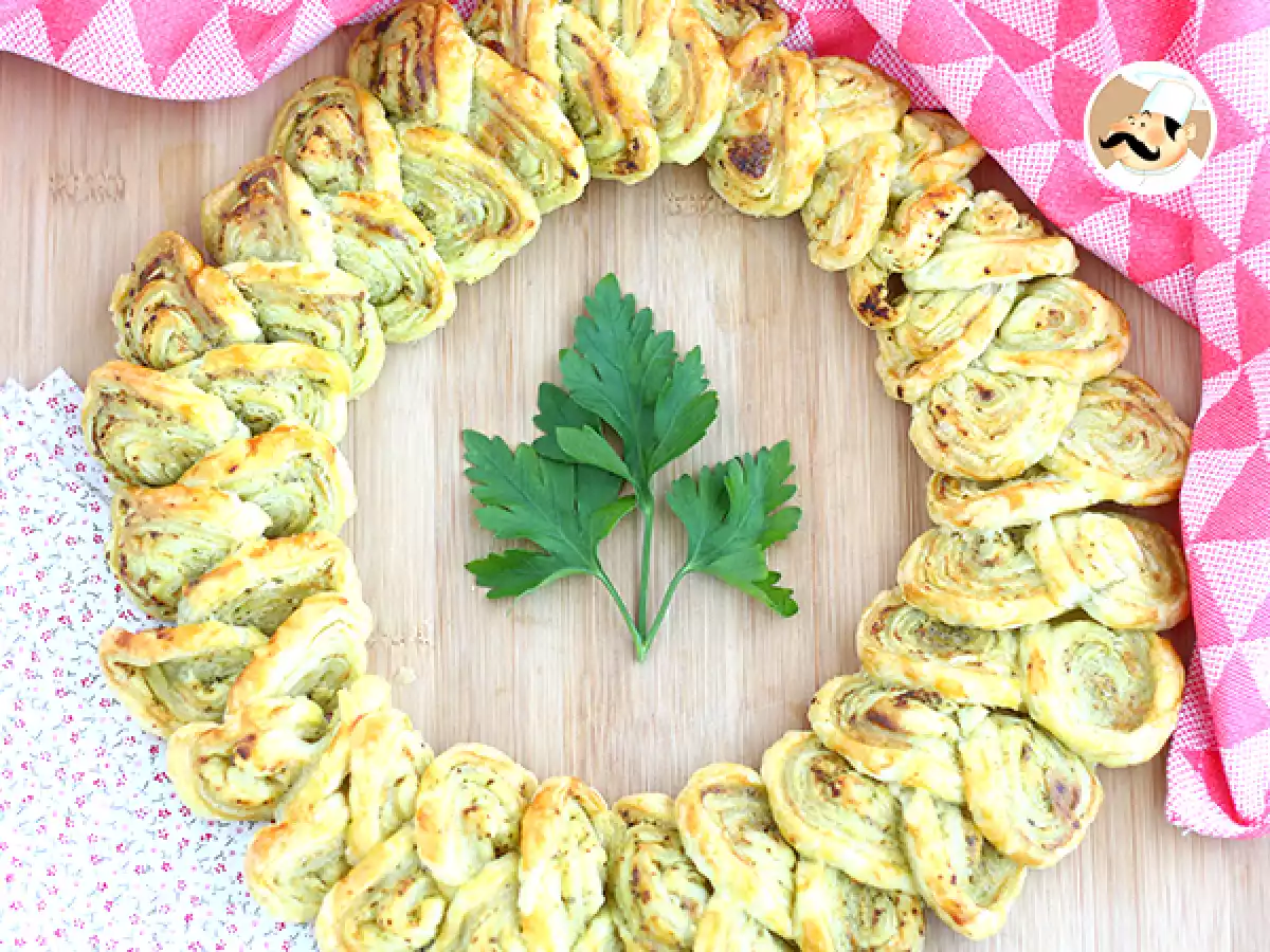 Wieniec z ciasta francuskiego z pesto na aperitif - zdjęcie 2