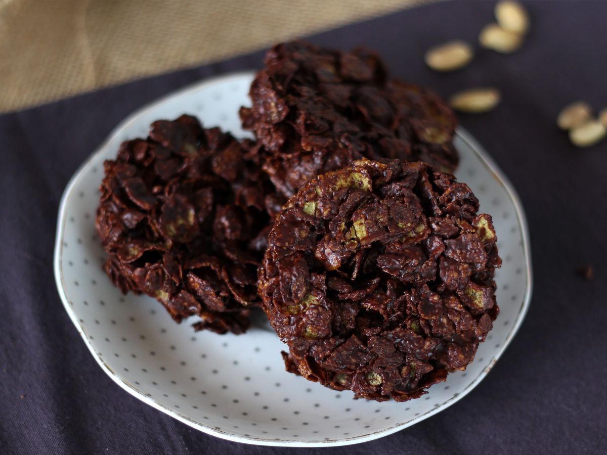 Wyjątkowo chrupiące różyczki choco z orzechami - zdjęcie 2