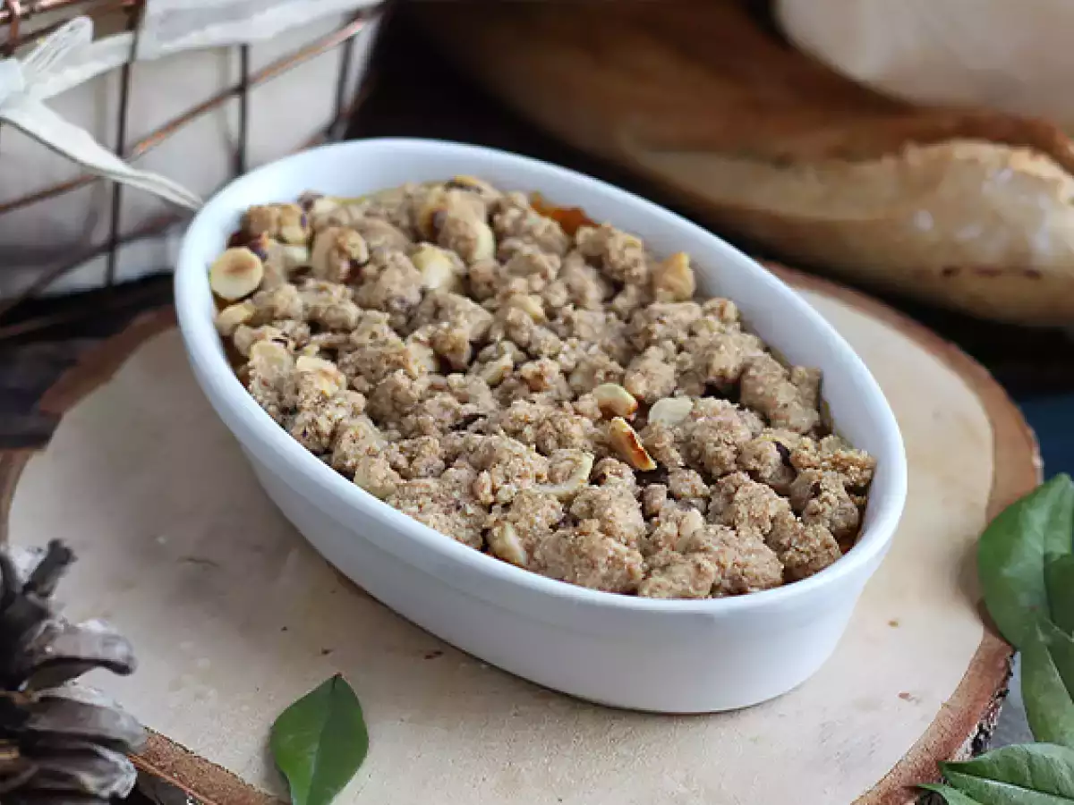 Wytrawna kruszonka z dynią piżmową (butternut) i orzechami laskowymi - zdjęcie 3