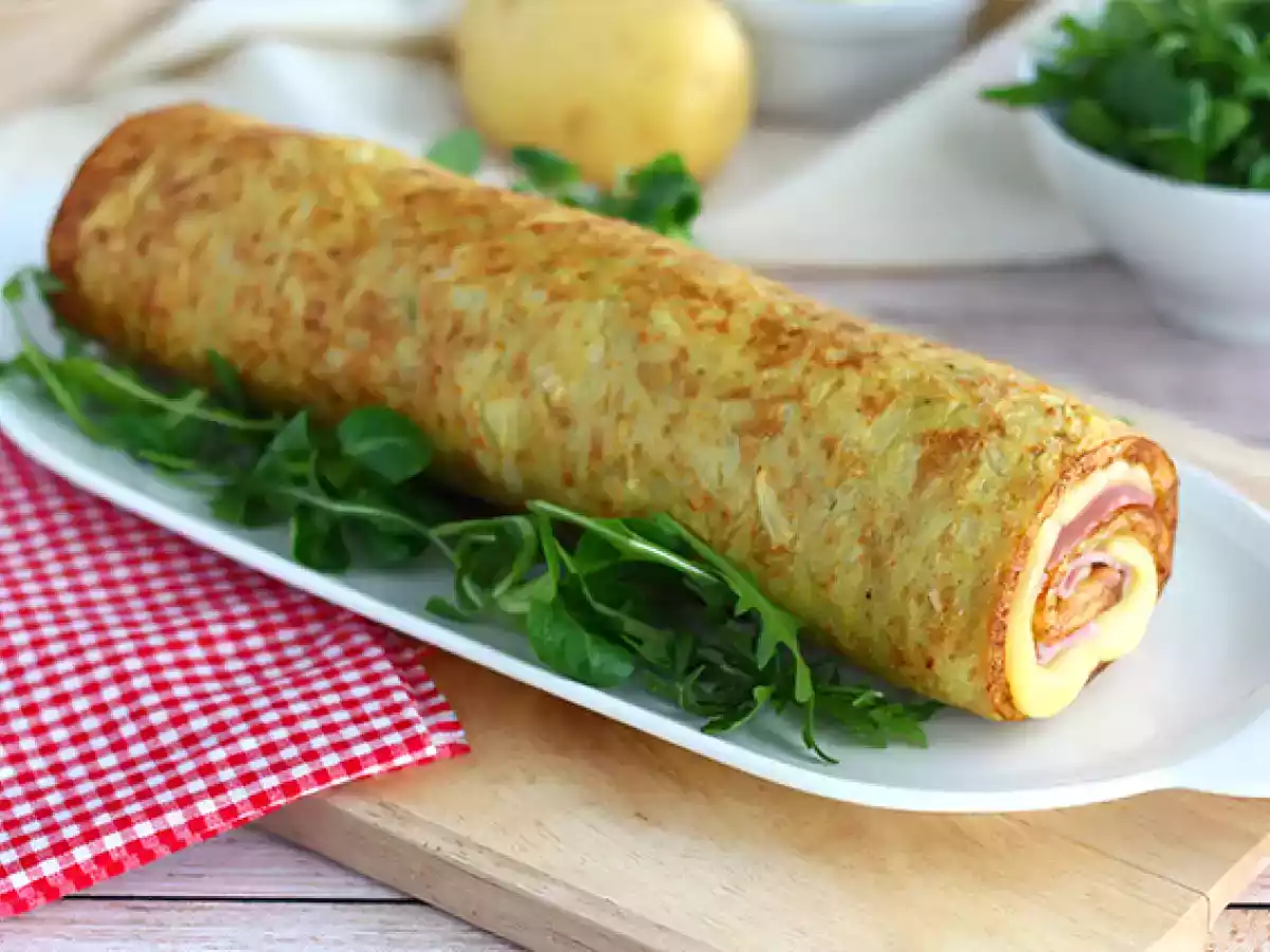 Ziemniaczany rolad z serem Raclette de Savoie i szynką - zdjęcie 2
